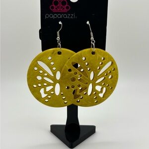 Paparazzi Mustard Butterfly Earrings